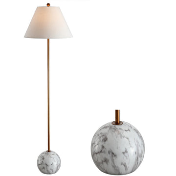 Miami 63.5" Minimalist Resin/Metal LED Floor Lampite - JONATHAN Y